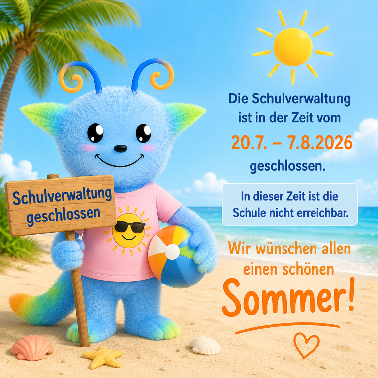 Schließzeit der Schulverwaltung